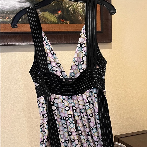 BCBGMaxAzria Multicolor Geometric Midi Dress - Picture 6 of 9